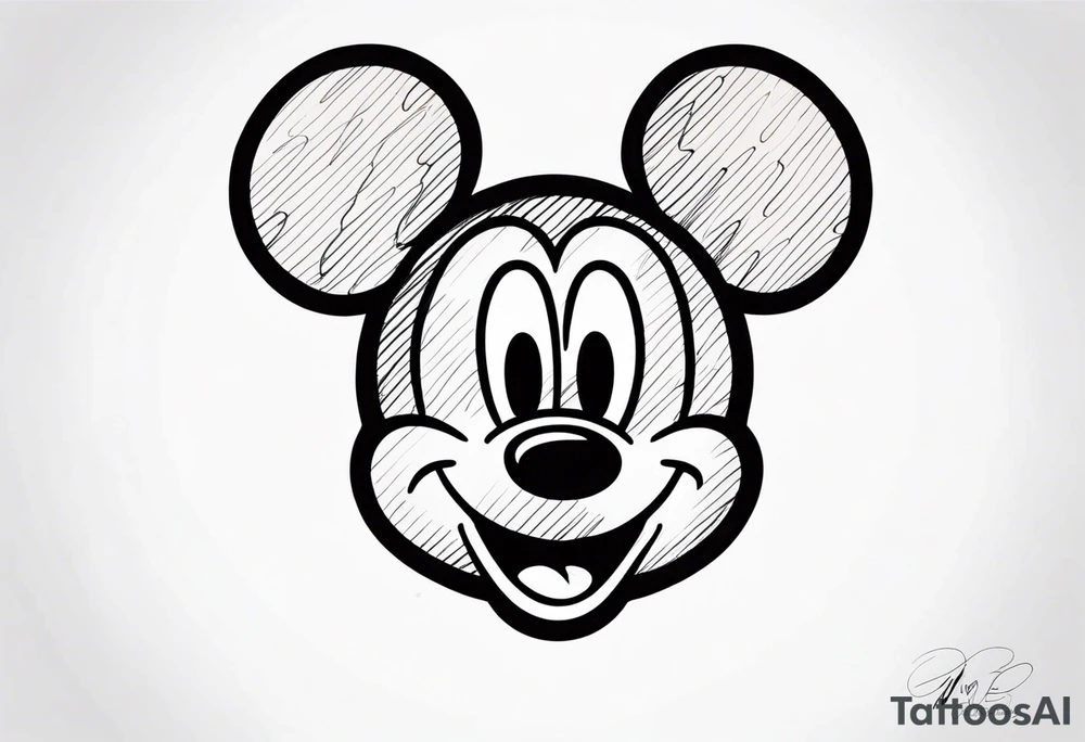 mickey mouse tattoo idea