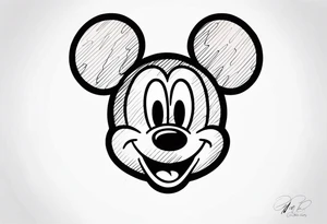 mickey mouse tattoo idea