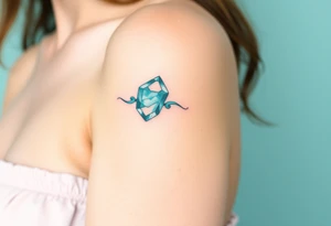 Witchy Aquamarine stone tattoo idea