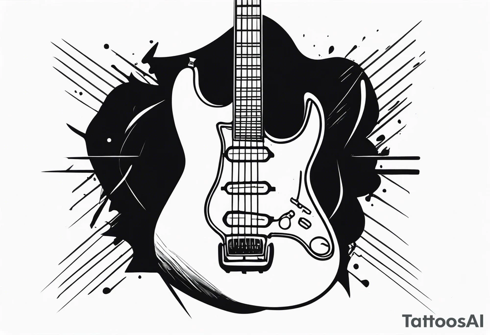 Eléctric guitar sound tattoo idea