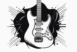 Eléctric guitar sound tattoo idea