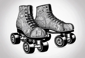 rollerskates tattoo idea