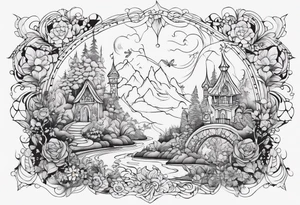 fairy land tattoo idea