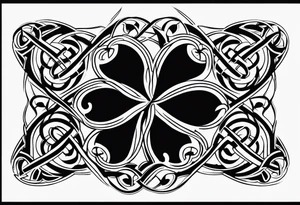 4 leaf clover celtic knot tattoo idea