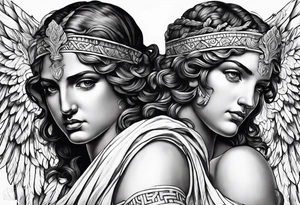 angels from ancient greece tattoo idea