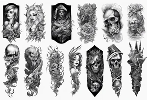 full arm sleeve tattoo
betrayal theme tattoo idea