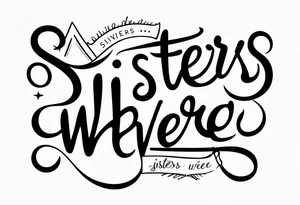 Sisters wherever we go tattoo idea