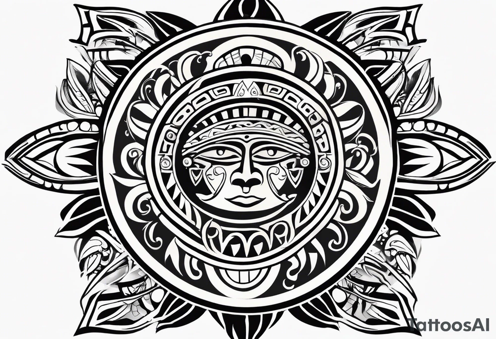 Taino tribal sun tattoo idea