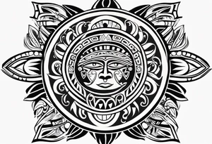 Taino tribal sun tattoo idea