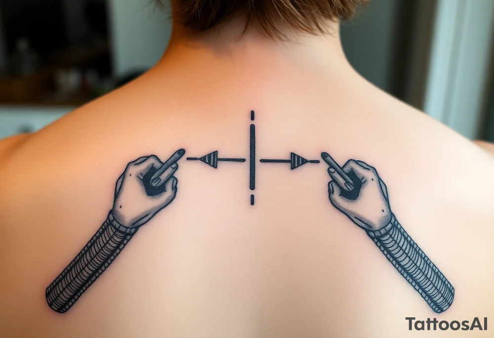 Line tattoo of play, pause, stop rewind, with mental awareness for a woman tattoo idea