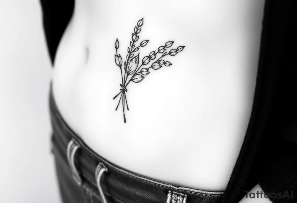 sage bundle tattoo idea