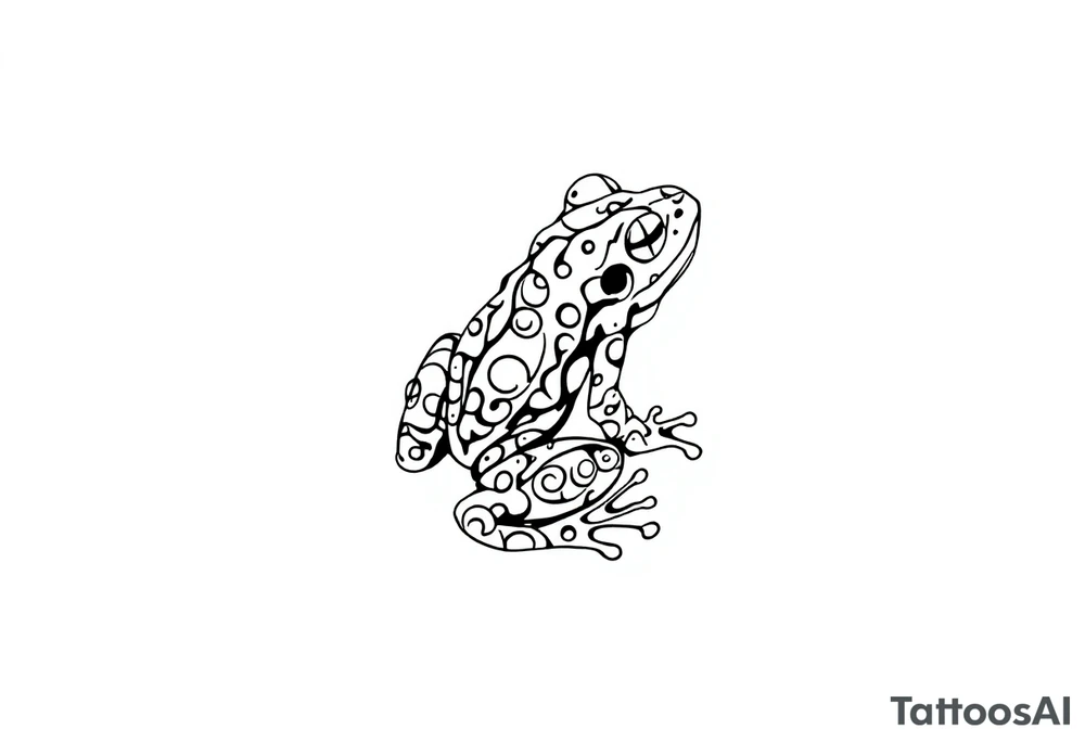 a psychedelic frog tattoo idea