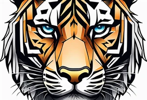 Tiger face tattoo idea
