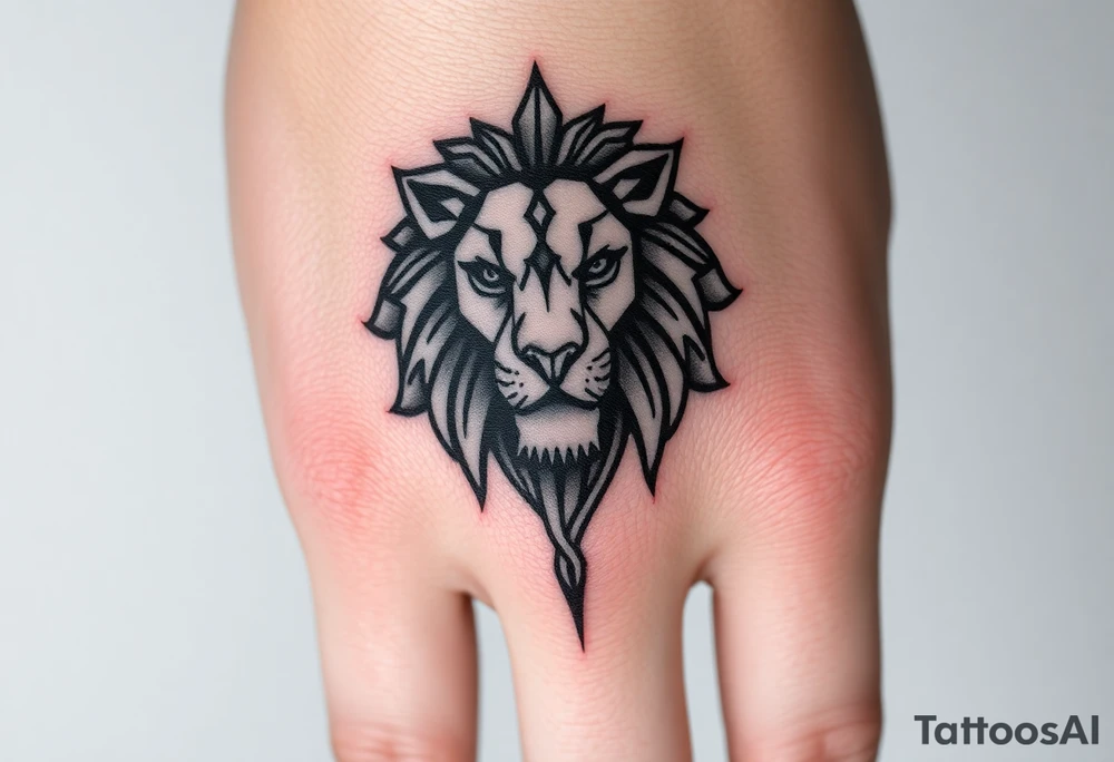 Lion made of gears tattoo idea