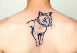 black cat tattoo idea