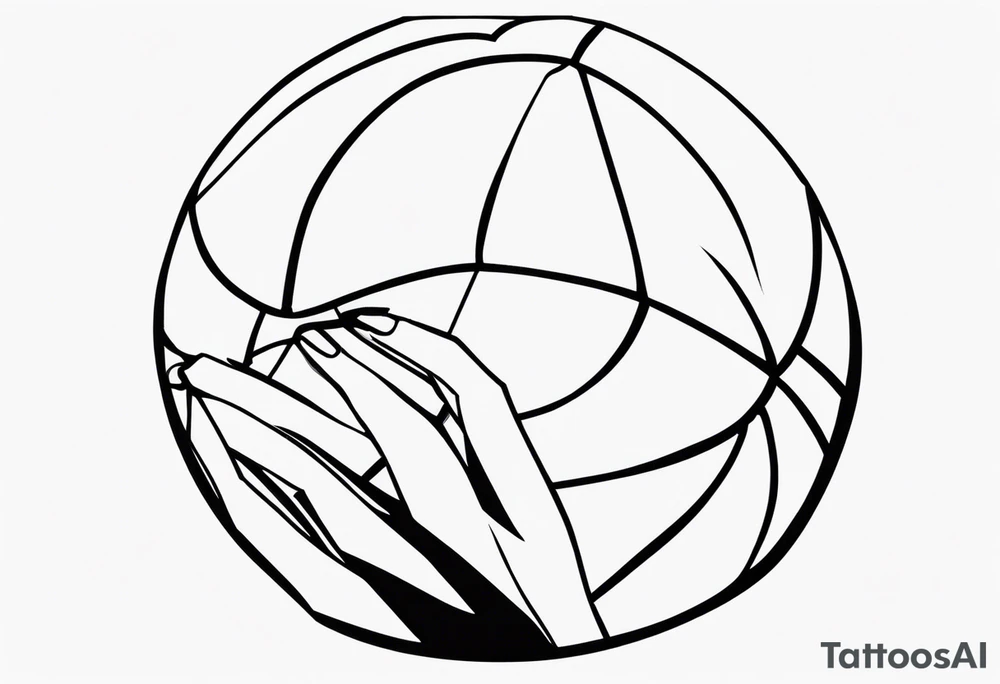 person with basketball tattoo idea