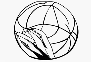 person with basketball tattoo idea