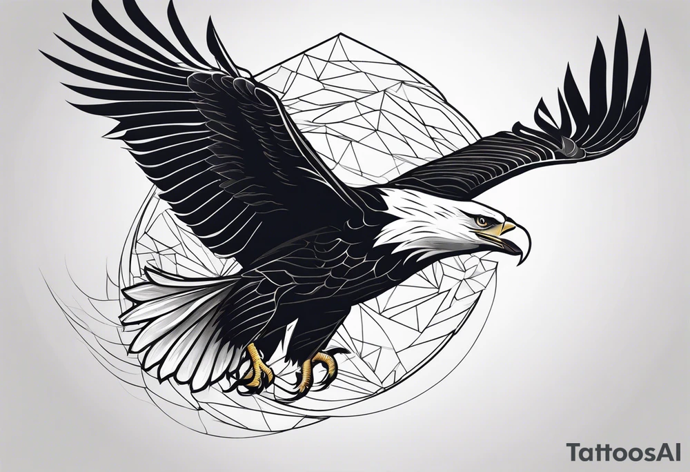 flying fish eagle tattoo idea