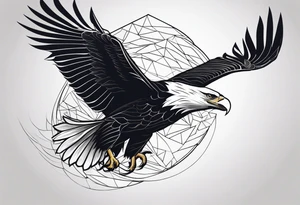 flying fish eagle tattoo idea