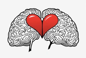 Brain, heart, love, abstract, symbolism, perseverance, heart break makes you strong, worth it, pain makes you stronger, strength tattoo idea