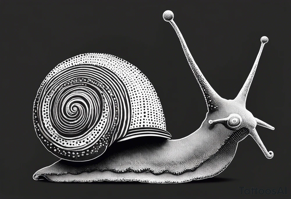 Snail wearing a pirate hat tattoo idea