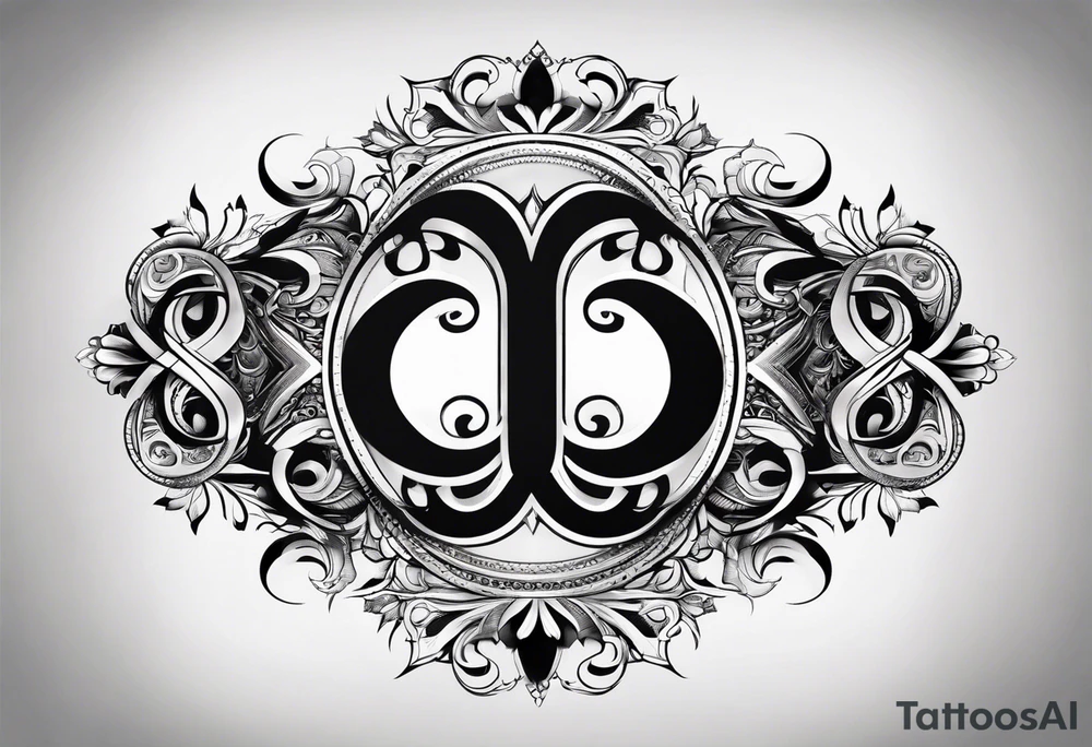 Horizontal, Infinity symbol tattoo idea