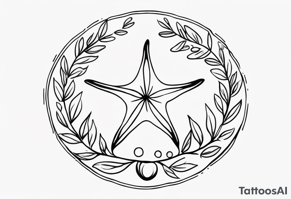 Starfish circle shell
olive branch tattoo idea