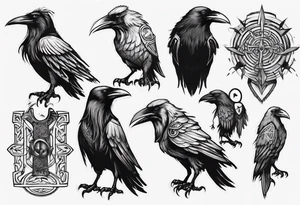 viking raven tattoo idea