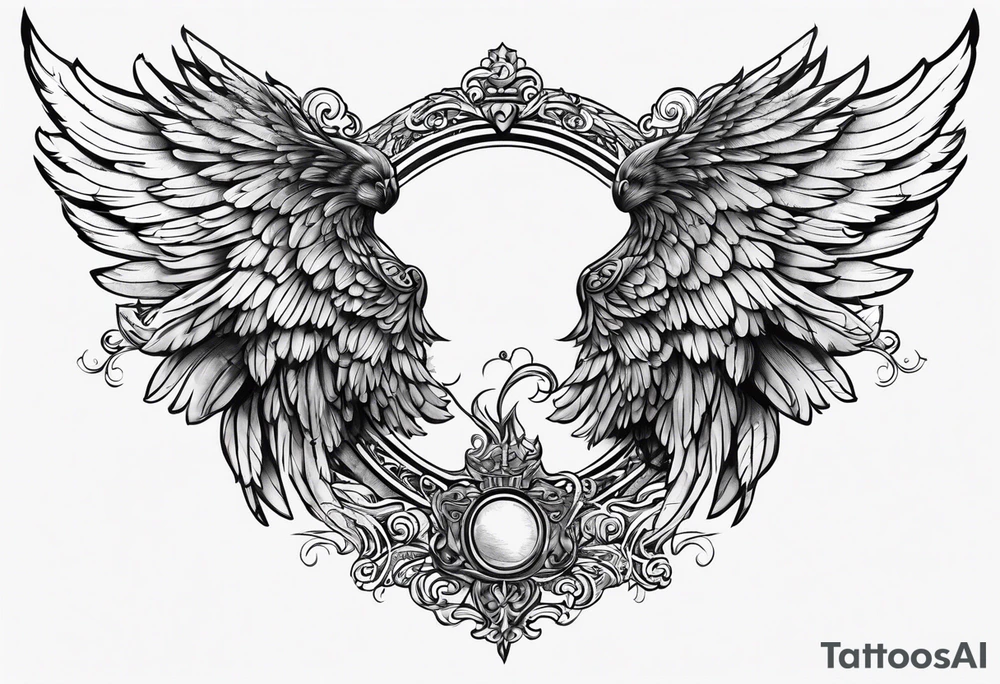 Angel wings tattoo idea