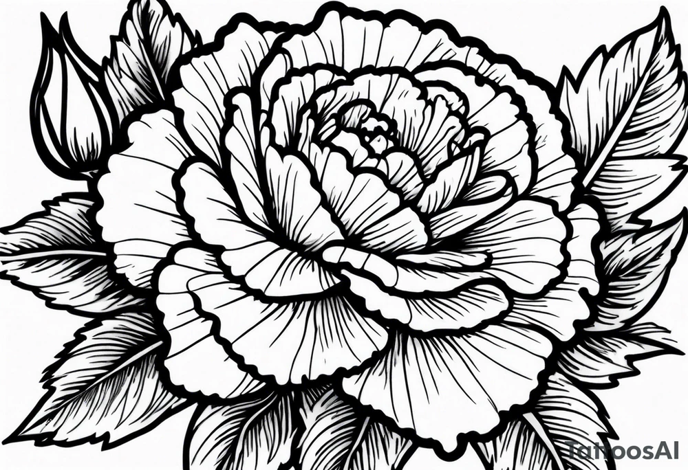 Carnation forearm sleeve tattoo idea