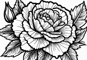 Carnation forearm sleeve tattoo idea