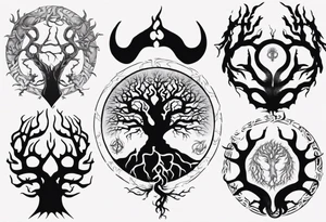 Yggdrasil with Nidhogg tattoo idea
