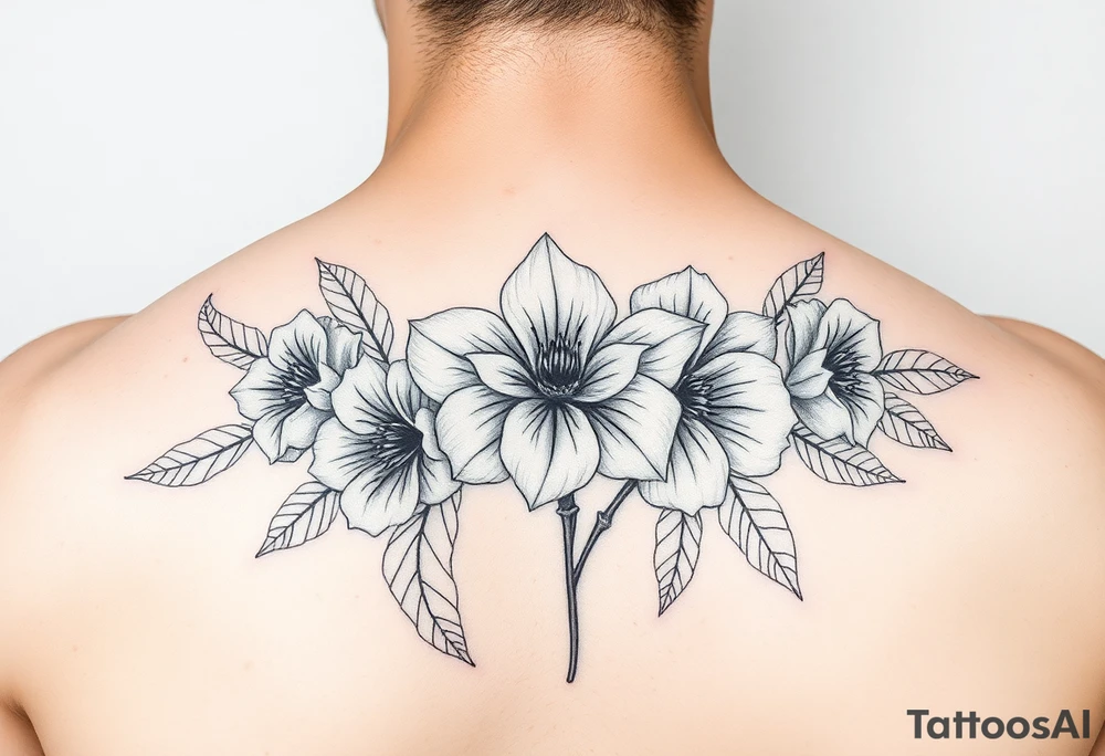 July December January birth flower tattoo idea