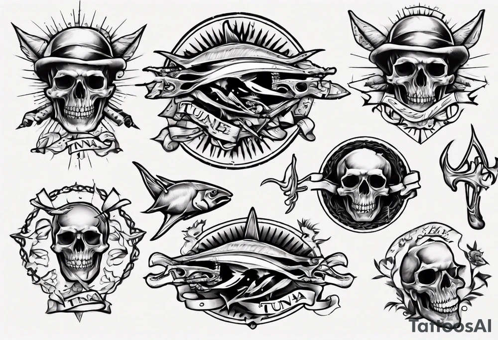 tuna bones tattoo idea