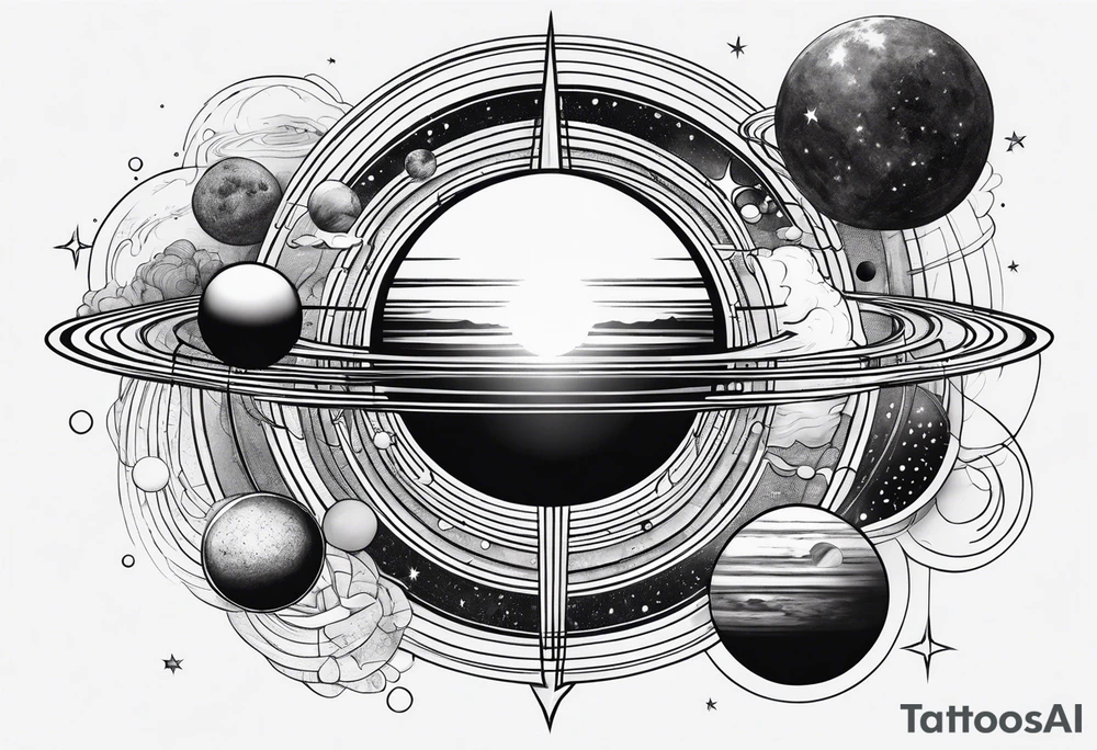 Solar system tattoo idea
