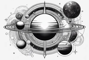 Solar system tattoo idea