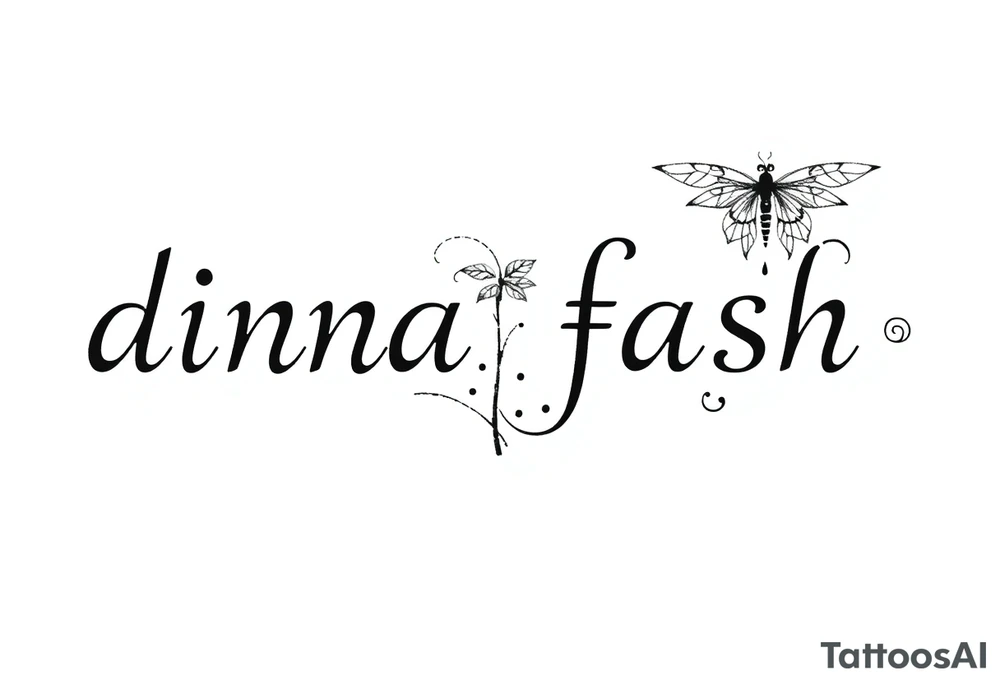 dinna fash. Style celtic flower. Dragon fly tattoo idea