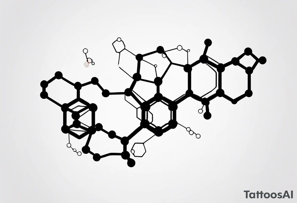 Chemistry caffeine molecular structure tattoo idea