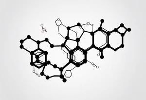 Chemistry caffeine molecular structure tattoo idea