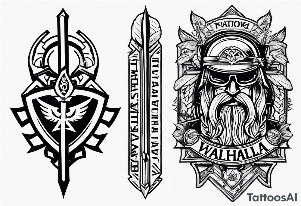 Valhalla soldier tattoo idea