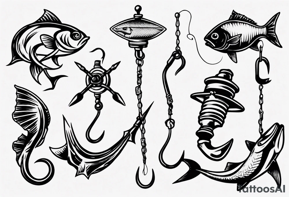 Fishing hook tattoo idea