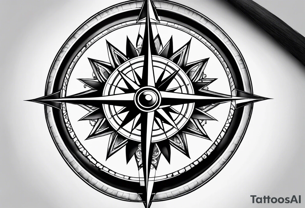 compass tattoo idea