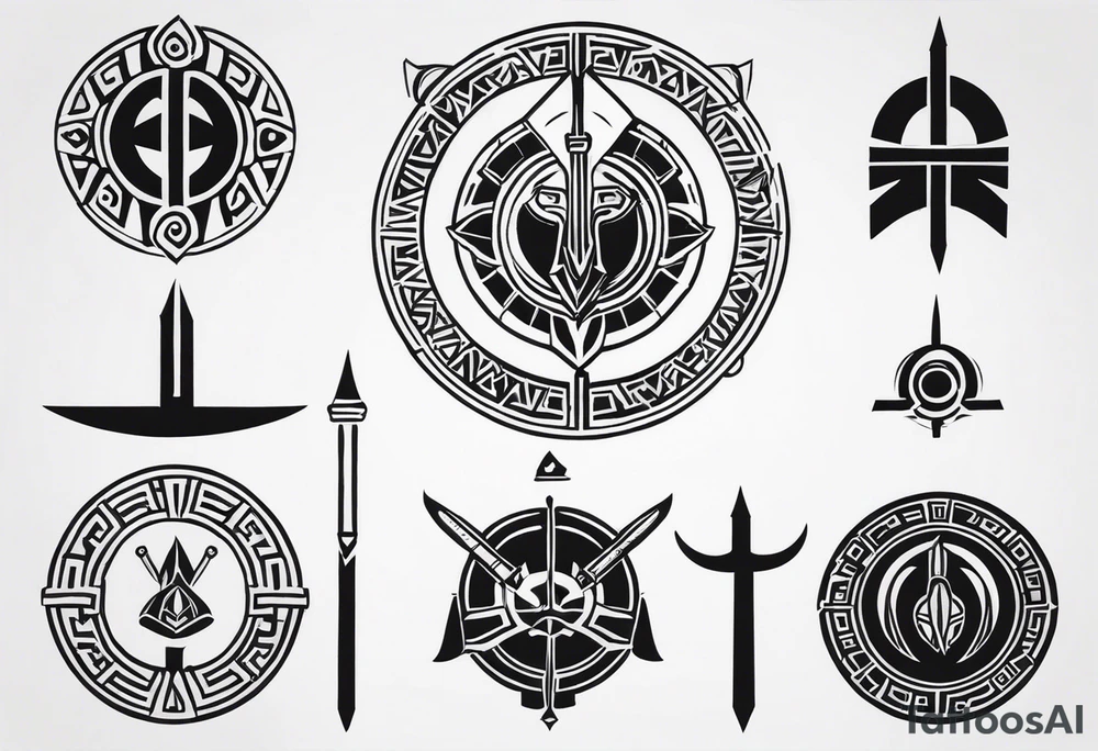Ancient hoplite symbol tattoo tattoo idea