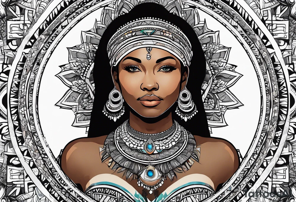 Oval Mandela tattoo idea