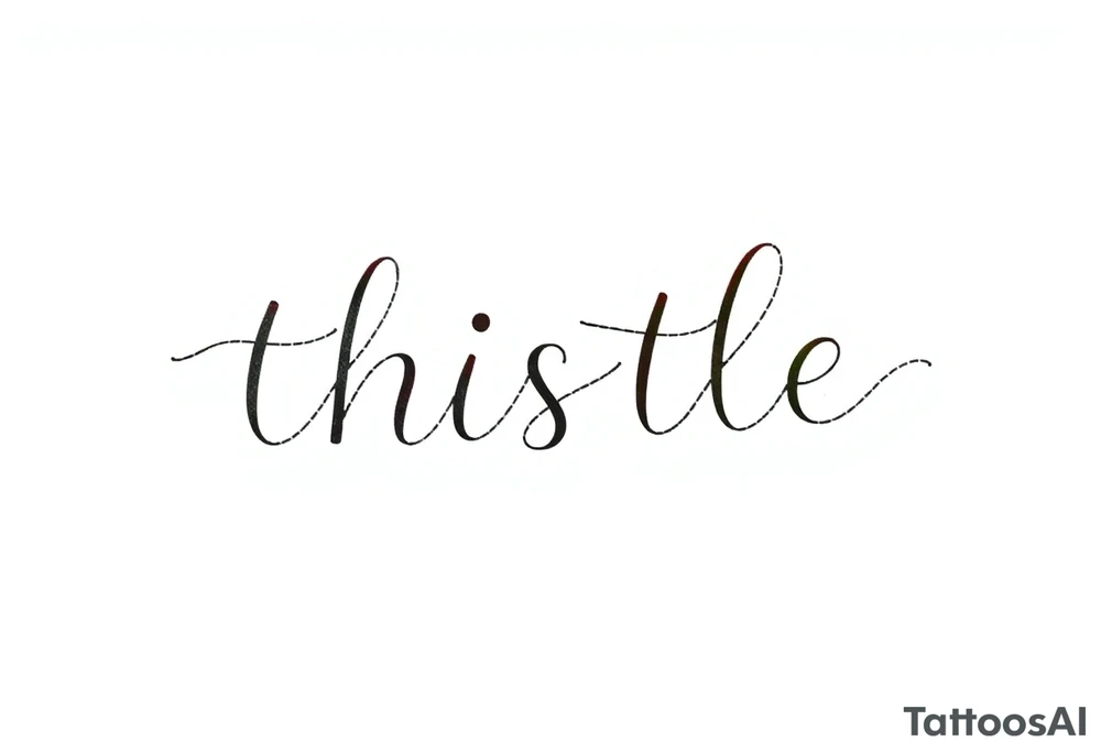 thistle minimalist tattoo idea