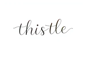 thistle minimalist tattoo idea