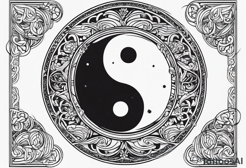 ying yang minimalist tattoo idea