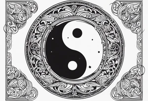 ying yang minimalist tattoo idea