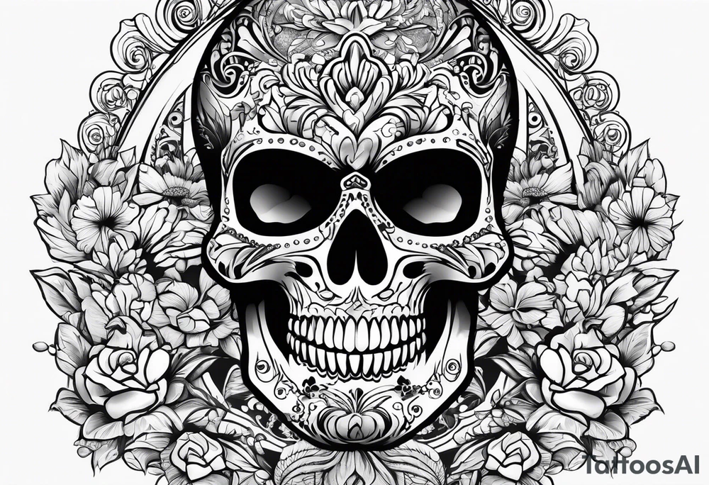Mexican skull for an artist tattoo idea