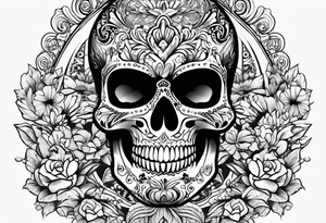 Mexican skull for an artist tattoo idea